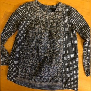 J.Crew Chambray Peasant Blouse